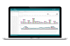 Telemetry software for industrial vehicles: reporting on machine usage history