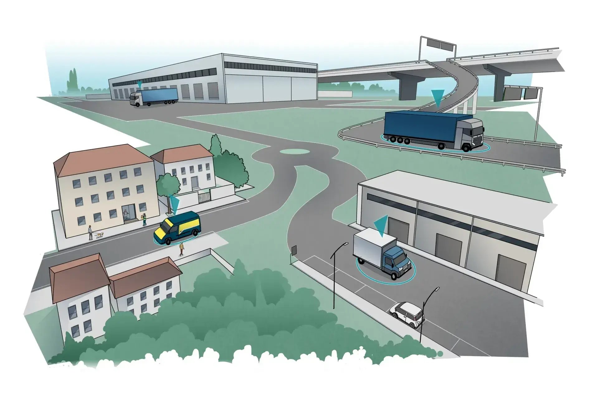 Geolocating goods & delivery vehicles with RTLS